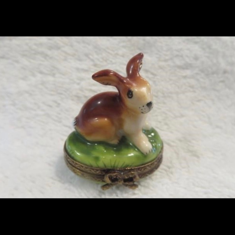 Limoges Bunny Trinket Box